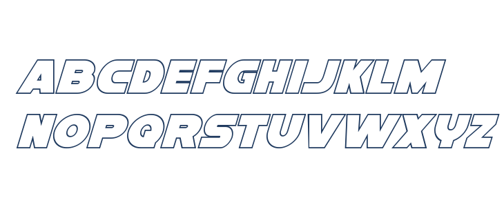 Han Solo Outline Italic Lowercase