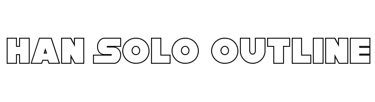 Han Solo Outline Font