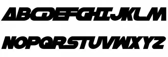 Han Solo Overlap Italic Fonte MAIÚSCULAS