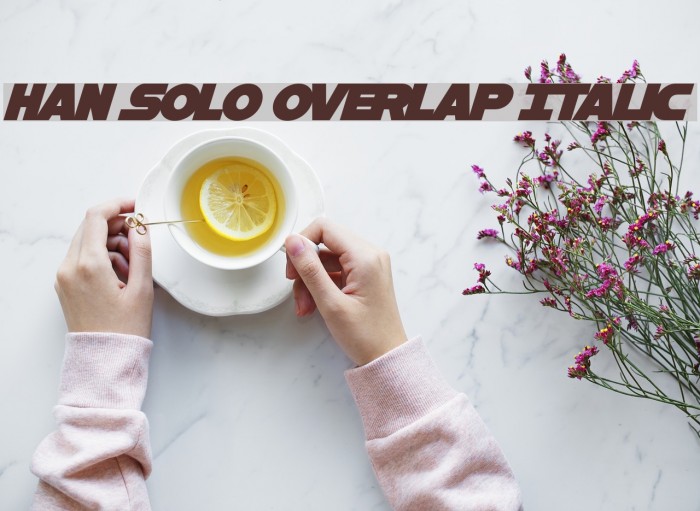 Han Solo Overlap Italic Font examples