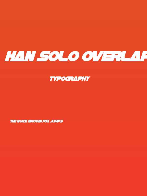 Han Solo Overlap Italic Poster