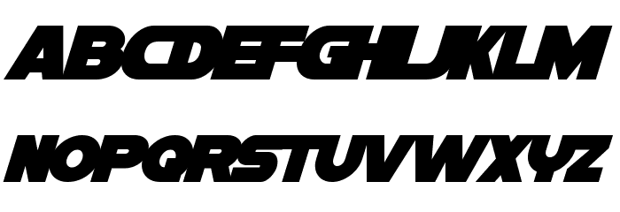 Han Solo Overlap Italic Font LOWERCASE