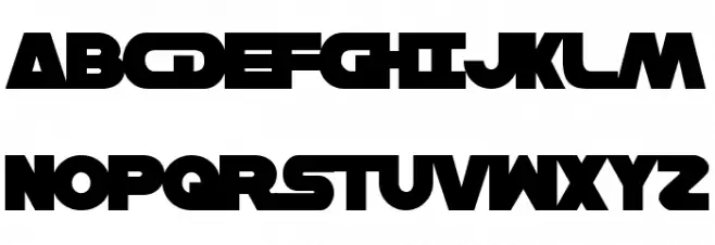 Han Solo Overlap Font Litere mari
