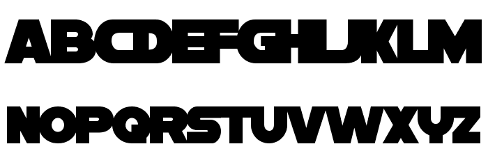 Han Solo Overlap Font LOWERCASE