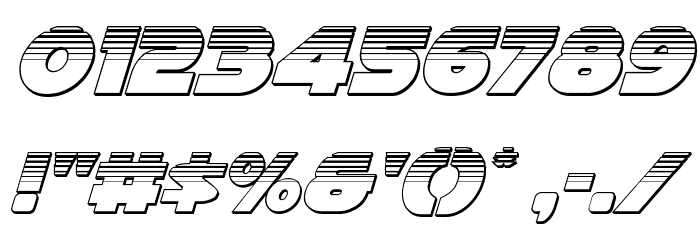Han Solo Platinum Italic Font OTHER CHARS