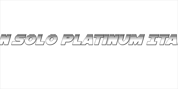 Han Solo Platinum Italic Logo