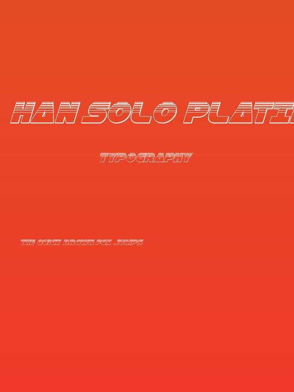 Han Solo Platinum Italic Poster