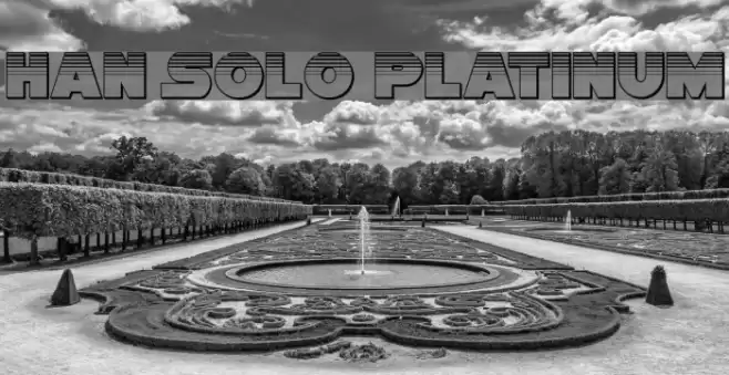 Han Solo Platinum Font examples