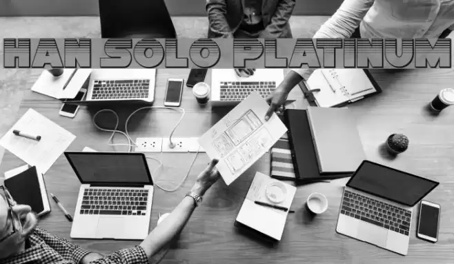 Han Solo Platinum Font examples