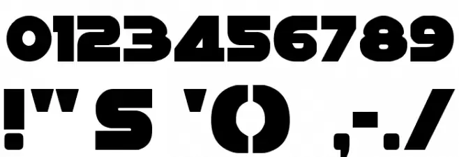 Han Solo Font OTHER CHARS