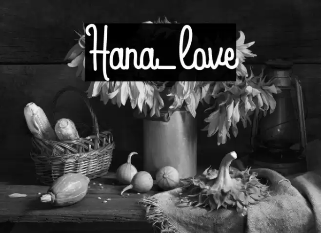 Hana_love Font examples