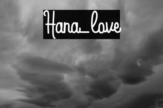 Hana_love Font examples