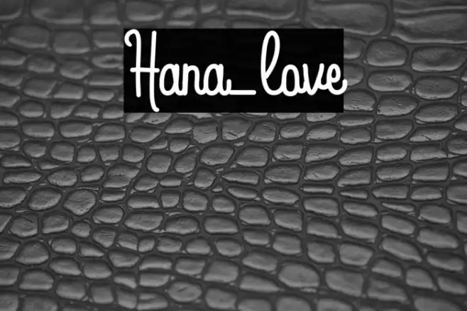 Hana_love Font examples