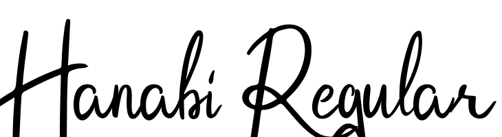 Hanabi Regular  font caratteri gratis
