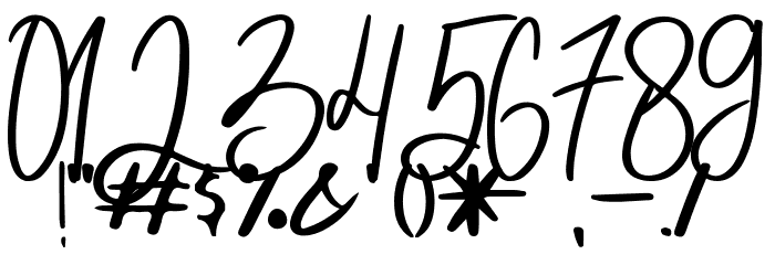 Hanabi Regular Font OTHER CHARS