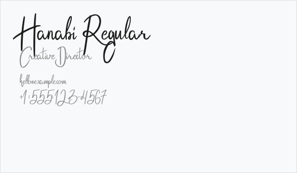 Hanabi Regular Business Card