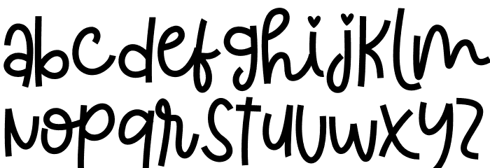 Hanabi Font LOWERCASE