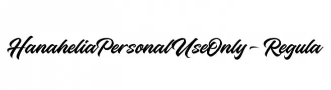HanaheliaPersonalUseOnly-Regula  Fuentes Gratis Descargar