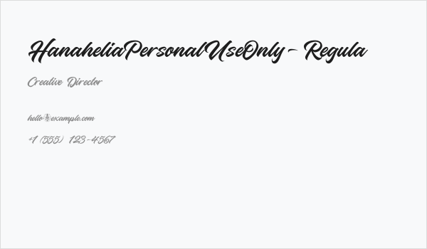 HanaheliaPersonalUseOnly-Regula Business Card