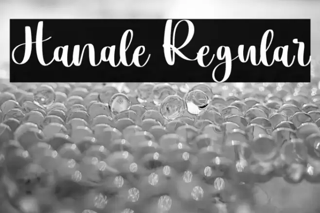 Hanale Regular Font examples