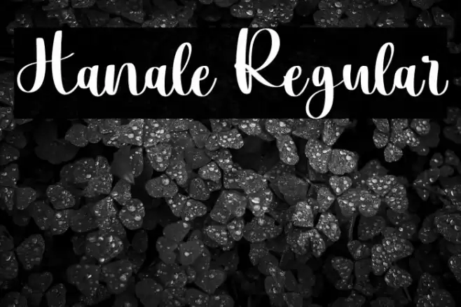 Hanale Regular Font examples