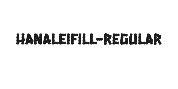HanaleiFill-Regular Logo