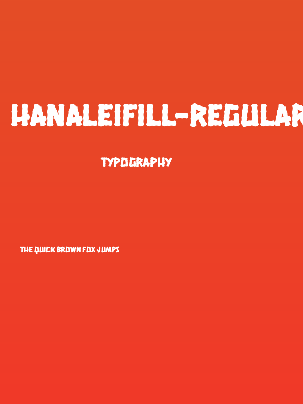 HanaleiFill-Regular Poster