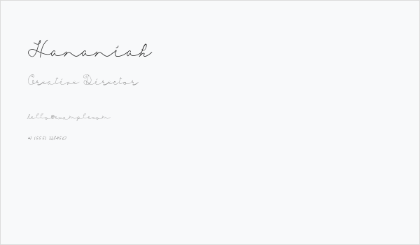 Hananiah Business Card