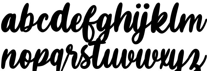 Hanastly Font LOWERCASE
