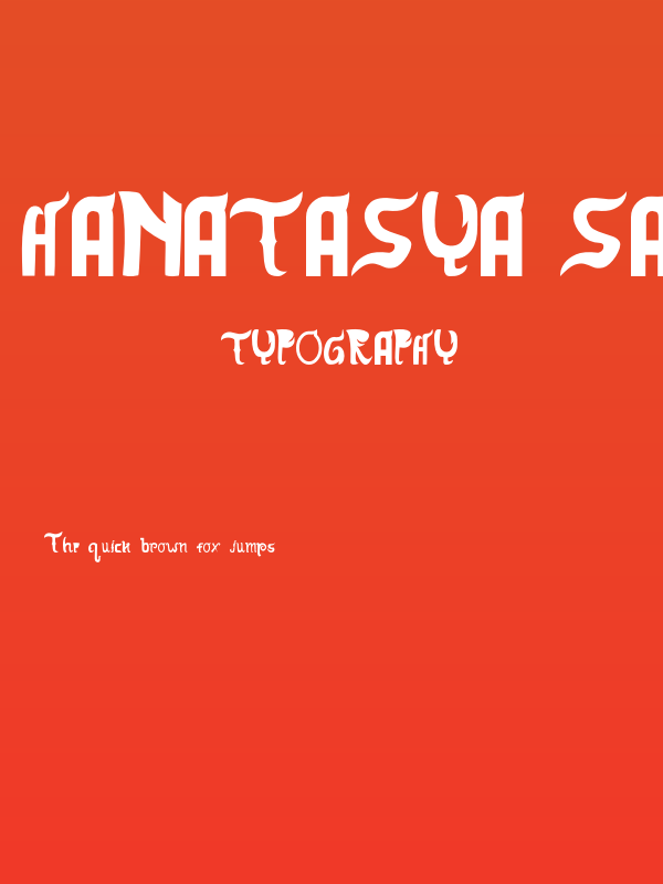 Hanatasya Sans Poster