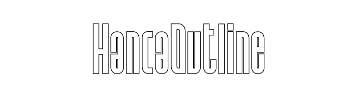 Hanca Outline  font caratteri gratis