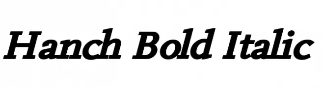 Hanch Bold Italic  les polices de caractères gratuit tlcharger