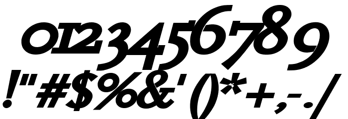 Hanch Bold Italic Font OTHER CHARS