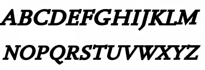 Hanch Bold Italic フォント 大文字