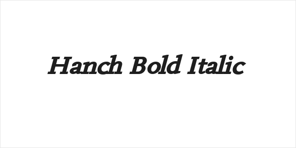 Hanch Bold Italic Logo