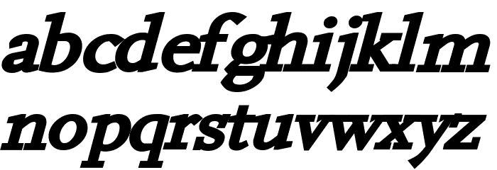 Hanch Bold Italic Font LOWERCASE
