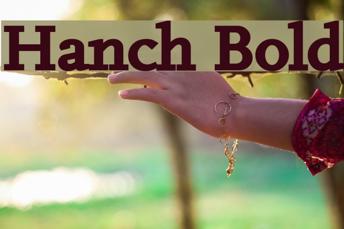 Hanch Bold Font examples