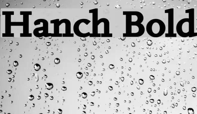 Hanch Bold Font examples
