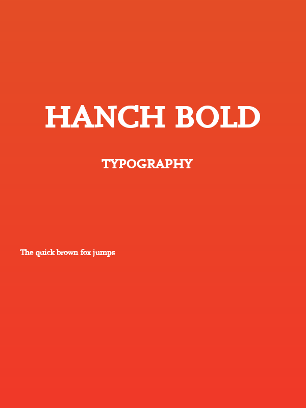 Hanch Bold Poster