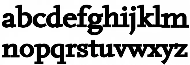 Hanch Bold फ़ॉन्ट लोअरकेस