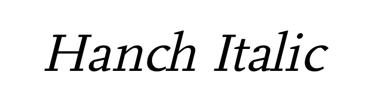 Hanch Italic  font caratteri gratis