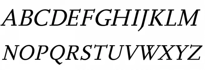 Hanch Italic Font UPPERCASE