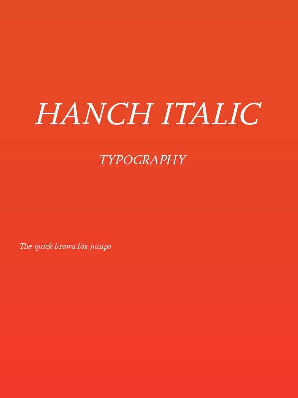 Hanch Italic Poster