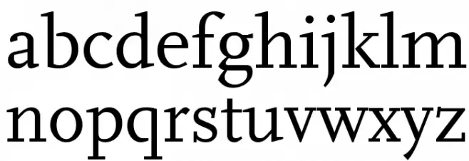 Hanch خط أحرف صغيرة