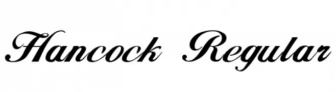 Hancock Regular  フリーフォントのダウンロード