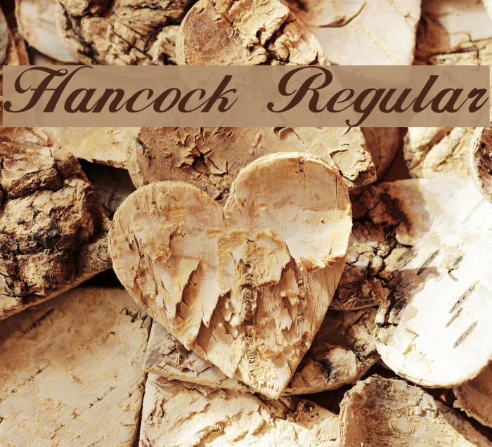 Hancock Regular Font examples