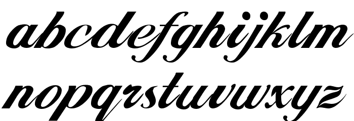 Hancock Regular Font LOWERCASE