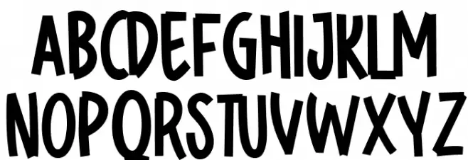 Hancoke Schriftart Groß