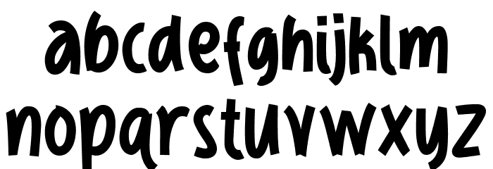 Hancoke Font LOWERCASE