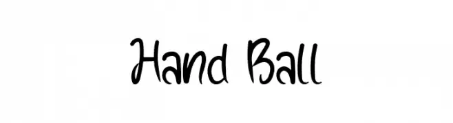 Hand Ball  Frei Schriftart Herunterladen